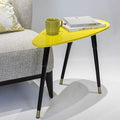 Luca Black Painted Wooden Legs Side Table by Lavishway | Side Tables-23156
