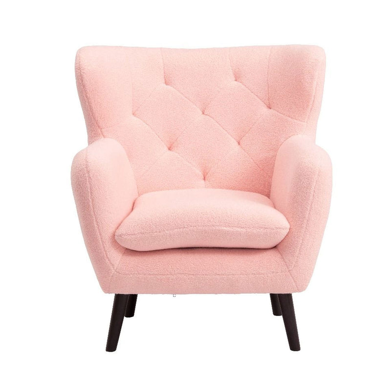 Yak Velvet Upholstered Armchair by Lavishway | Velvet Sofa-23486