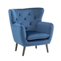 Yak Velvet Upholstered Armchair by Lavishway | Velvet Sofa-23474