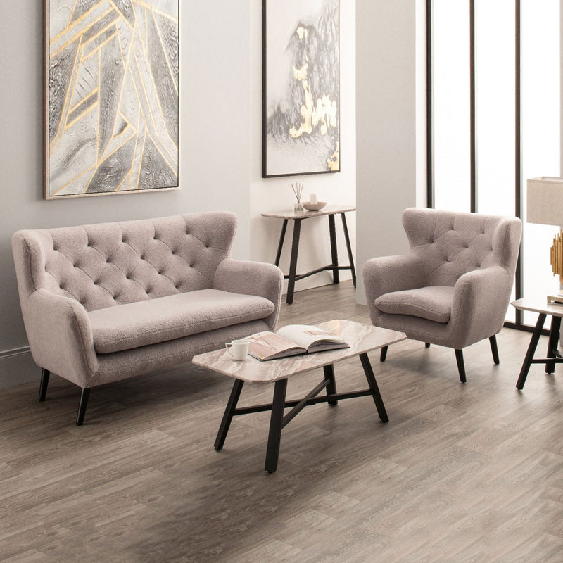 Yak Velvet Upholstered Armchair by Lavishway | Velvet Sofa-23493