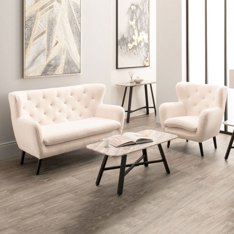 Yak Velvet Upholstered Armchair by Lavishway | Velvet Sofa-23496