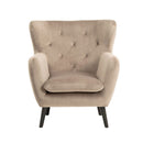 Yak Velvet Upholstered Armchair by Lavishway | Velvet Sofa-23483