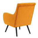 Ruben Black Legs With Fabric Curved Armchair by Lavishway | Armchairs-24126