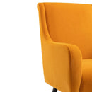 Ruben Black Legs With Fabric Curved Armchair by Lavishway | Armchairs-24128