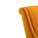 Ruben Black Legs With Fabric Curved Armchair by Lavishway | Armchairs-24130