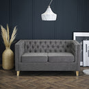 York Upholstered 2 Seater Grey Sofa by Lavishway | Fabric Sofas-28345