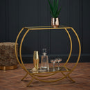 Zenor Circular Frame Console Unit by Lavishway | Hallway Console Table-28341