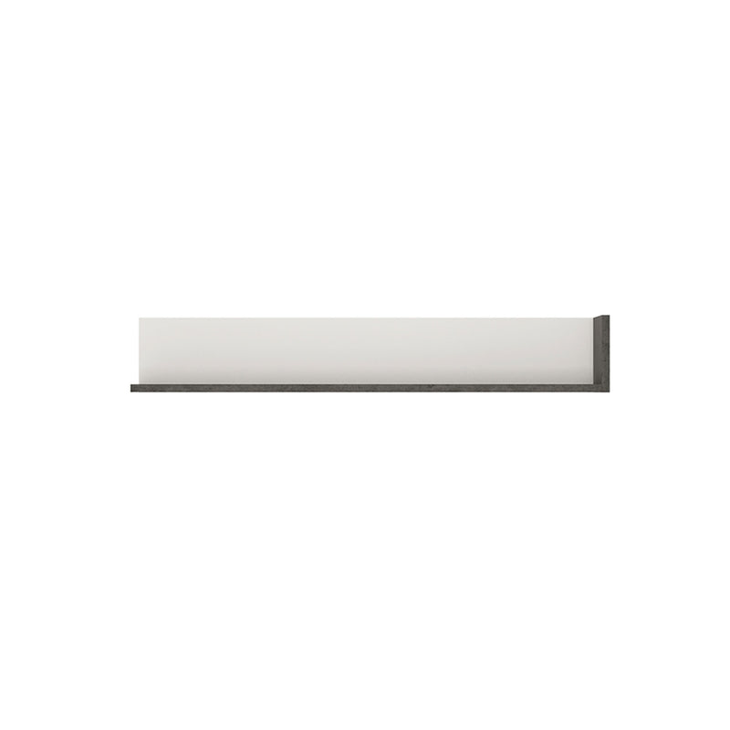 Zingaro Slate Grey & Alpine White Wall Shelf by Lavishway | Book Shelves and Cabinets-28732