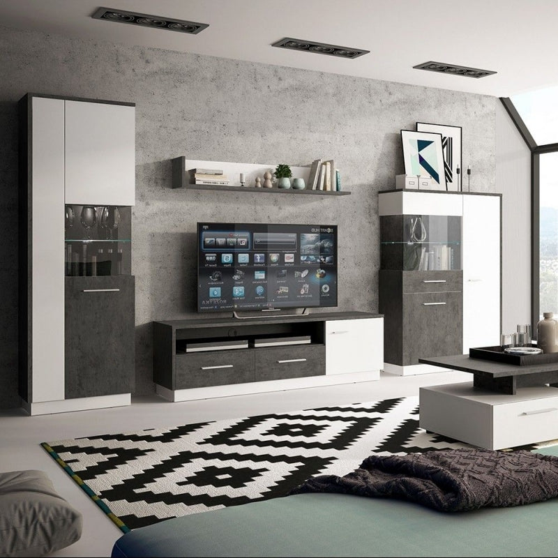 Zingaro Low Left Hand Display Cabinet by Lavishway | Display Cabinets-44028