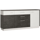 Zingaro 2 Door 2 Drawer Grey & White Sideboard by Lavishway | Sideboards-44009