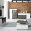 Zingaro 2 Door 2 Drawer Grey & White Sideboard by Lavishway | Sideboards-44010