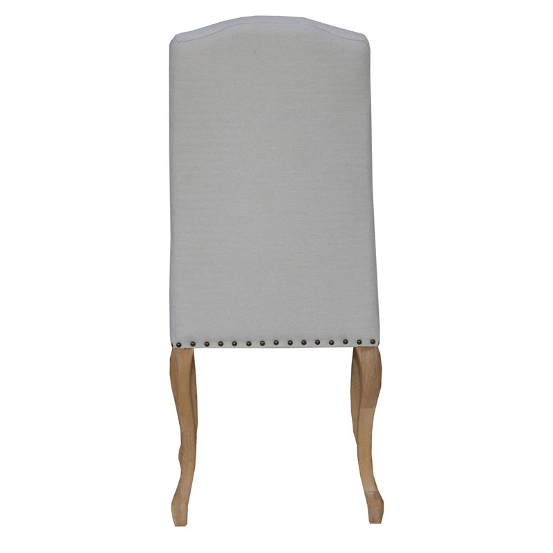 Luxury Natural Fabric Dining Chair Set of 2 by Lavishway | Dining Chairs-31117