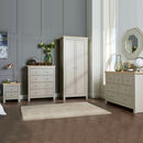Oak Finish Bedroom Set in Grey by Lavishway | Chest Of Drawers-39438