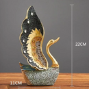Resin Gold Couple Swan Ornament by Lavishway | Ornaments & Decoration-38433