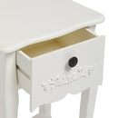 Antoinette White 1 Drawer Lamp Table by Lavishway | Side Tables-30822