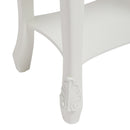 Antoinette White 1 Drawer Lamp Table by Lavishway | Side Tables-30823