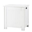 Alaska White Wooden Laundry Cabinet by Lavishway | Cupboards & Cabinets-30873