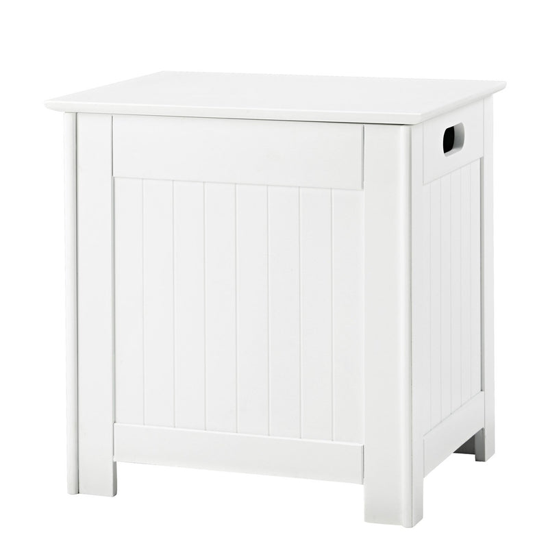 Alaska White Wooden Laundry Cabinet by Lavishway | Cupboards & Cabinets-30873