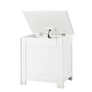Alaska White Wooden Laundry Cabinet by Lavishway | Cupboards & Cabinets-30874