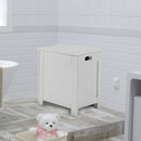 Alaska White Wooden Laundry Cabinet by Lavishway | Cupboards & Cabinets-30872