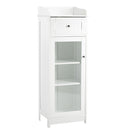 Alaska White 1 Glass Door Bathroom Cabinet by Lavishway | Cupboards & Cabinets-30895