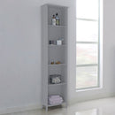 Alaska Grey Wooden Tall Storage Unit by Lavishway | Cupboards & Cabinets-30883