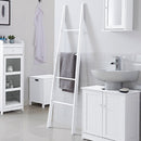 Alaska White Wooden Towel Ladder Rail by Lavishway | Hall Trees-30863