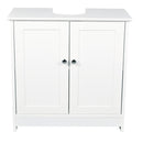 Alaska White Wooden 2 Doors Vanity Unit by Lavishway | Cupboards & Cabinets-30860