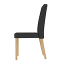 Anna Grey Comfy Fabric Dining Chair Set of 2 by Lavishway | Dining Chairs-34074