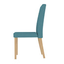 Amelia Teal Fabric Dining Chair Set of 2 by Lavishway | Dining Chairs-34066