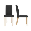 Anna Grey Comfy Fabric Dining Chair Set of 2 by Lavishway | Dining Chairs-34073