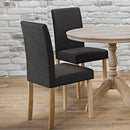 Anna Grey Comfy Fabric Dining Chair Set of 2 by Lavishway | Dining Chairs-34070