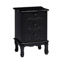 Antoinette Black 3 Drawer Chest by Lavishway | Chest Of Drawers-30846