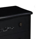 Antoinette Black 3 Drawer Chest by Lavishway | Chest Of Drawers-30848