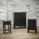 Antoinette Black 3 Drawer Chest by Lavishway | Chest Of Drawers-30849