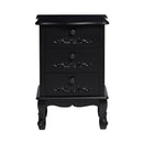 Antoinette Black 3 Drawer Chest by Lavishway | Chest Of Drawers-30847