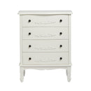 Antoinette White 4 Drawer Chest by Lavishway | Chest Of Drawers-30809