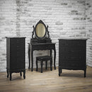 Antoinette Black 5 Drawer Narrow Chest by Lavishway | Chest Of Drawers-30829