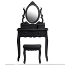 Antoinette Black Dressing Table by Lavishway | Dressing Tables-30831