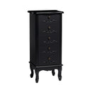 Antoinette Black 5 Drawer Narrow Chest by Lavishway | Chest Of Drawers-30827
