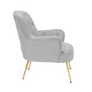 Aria Plush Velvet Buttoned Back Accent Chair by Lavishway | Accent Chairs