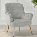 Aria Plush Velvet Buttoned Back Accent Chair by Lavishway | Accent Chairs