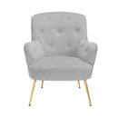 Aria Plush Velvet Buttoned Back Accent Chair by Lavishway | Accent Chairs