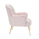 Aria Plush Velvet Buttoned Back Accent Chair by Lavishway | Accent Chairs