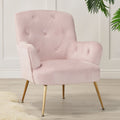 Aria Plush Velvet Buttoned Back Accent Chair by Lavishway | Accent Chairs