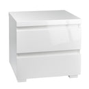 Puro White High Gloss Bedside Cabinet by Lavishway | Bedside Tables-34098