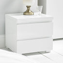 Puro White High Gloss Bedside Cabinet by Lavishway | Bedside Tables-34096