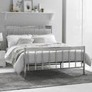 Bellini Contemporary Silver Metal Bed by Lavishway | Metal Beds-28602