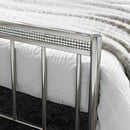 Bellini Contemporary Silver Metal Bed by Lavishway | Metal Beds-28604