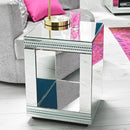Biarritz Cube Mirrored Lamp Table by Lavishway | Side Tables-28601